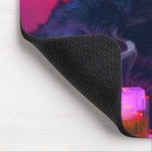 Gentleman Cat Drinking Whiskey | Funny Bar Mousepad (Ecke)