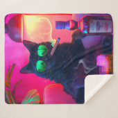 Gentleman Cat Drinking Whiskey | Funny Bar Sherpadecke (Vorderseite (Horizontal))