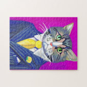 Gentleman Cat in einem Anzug und Krawatte Puzzle (Horizontal)