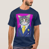 Gentleman Cat in einem Anzug und Krawatte T-Shirt (Vorderseite)