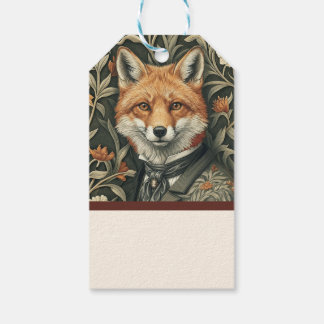 Gentleman Fox in Evening Attire Vintage Woodland Geschenkanhänger
