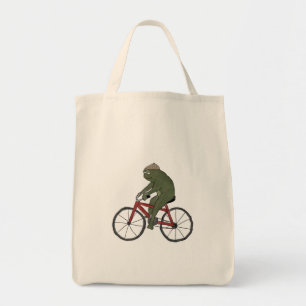Gentleman Frog auf einem Fahrradbeutel Tragetasche