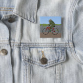 Gentleman Frog auf einem Fahrradknopf Button (Beispiel)