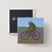Gentleman Frog auf einem Fahrradknopf Button (Vorne & Hinten)