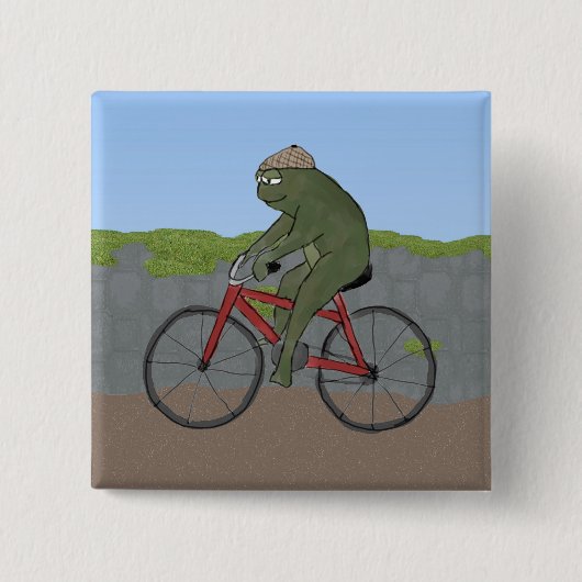Gentleman Frog auf einem Fahrradknopf Button (Vorderseite)