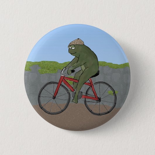 Gentleman Frog auf einem Fahrradknopf Button (Vorderseite)