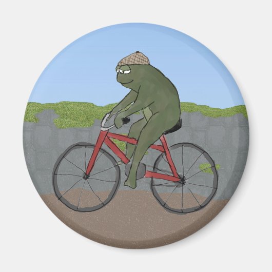 Gentleman Frog auf einem Fahrradmagnet Magnet (Vorne)