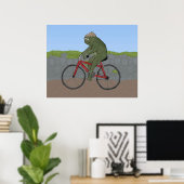 Gentleman Frog on a Bicycle Poster Print (Heimbüro)