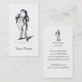 Gentleman Frosch in Coat Schwänze Visitenkarte (Vorne/Hinten)