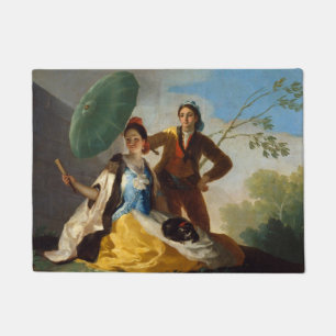 Gentleman Holding a Parasol for a Spanish Lady Fußmatte