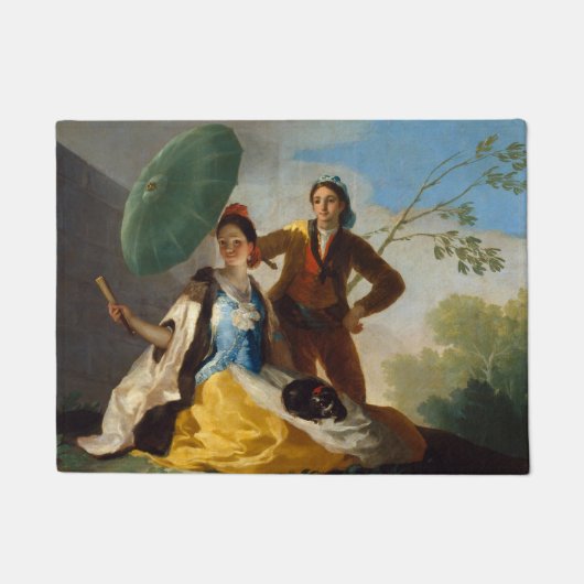 Gentleman Holding a Parasol for a Spanish Lady Fußmatte (Vorderseite)