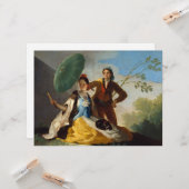 Gentleman Holding a Parasol for a Spanish Lady Karte (Vorderseite/Rückseite Beispiel)