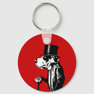 Gentleman Hund Schlüsselanhänger