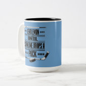 Gentleman Ice Hockey Spaß Blue Zweifarbige Tasse (Vorderseite Links)