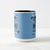 Gentleman Ice Hockey Spaß Blue Zweifarbige Tasse (Mittel)
