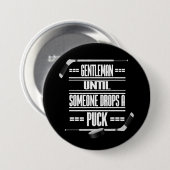 Gentleman Ice Hockey Spaß Button (Vorne & Hinten)