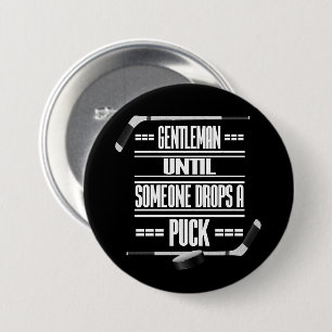 Gentleman Ice Hockey Spaß Button