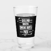 Gentleman Ice Hockey Spaß Glas (Rückseite)