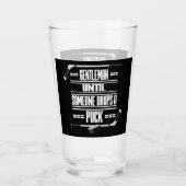 Gentleman Ice Hockey Spaß Glas (Vorderseite)