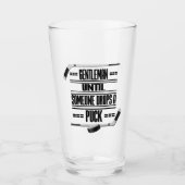Gentleman Ice Hockey Spaß Glas (Vorderseite)