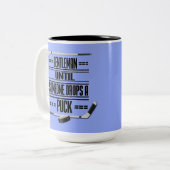 Gentleman Ice Hockey Spaß Light Blue Zweifarbige Tasse (Vorderseite Links)