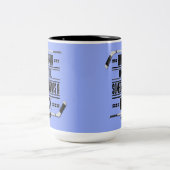 Gentleman Ice Hockey Spaß Light Blue Zweifarbige Tasse (Mittel)