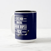 Gentleman Ice Hockey Spaß Navy Blue Zweifarbige Tasse (Vorderseite Links)