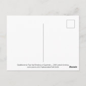 Gentleman in Top Hat Rauchen Zigarette Postkarte (Rückseite)