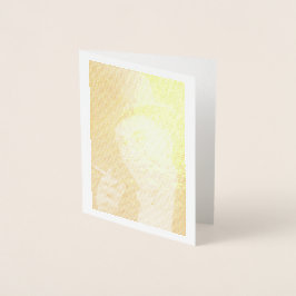 Gentleman in Top Hat Smoking Gold Foil Note Card Folienkarte