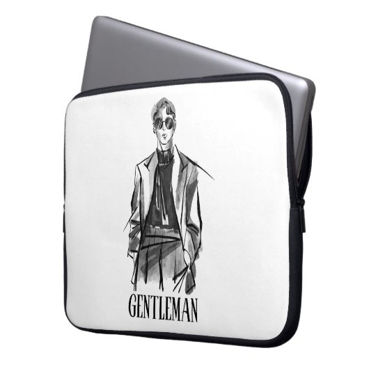 Gentleman Laptopschutzhülle (Vorderseite Links)