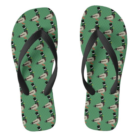 Gentleman Mallard Duck Pattern Flip Flops Badesandalen (Fußbett)