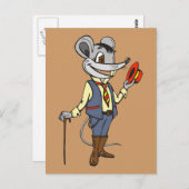 Gentleman Mouse Postkarte (Vorne/Hinten)