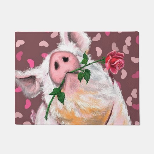 Gentleman Pig Funny Doormat Fußmatte (Vorderseite)
