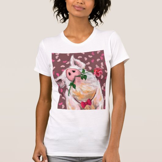 Gentleman Pig Funny T - Shirt (Vorderseite)
