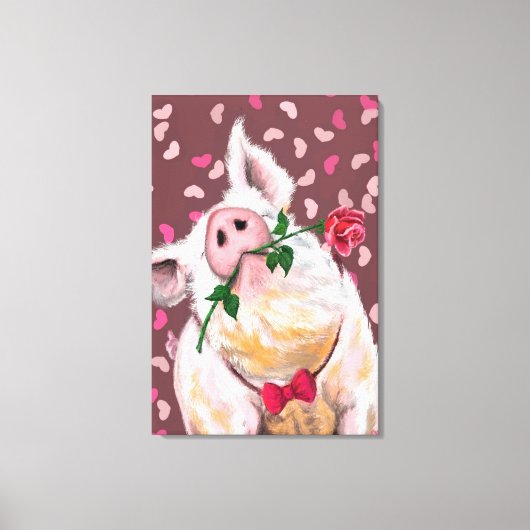 Gentleman Pig Leinwanddruck (Vorderseite)