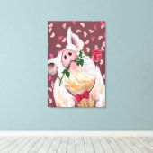 Gentleman Pig Leinwanddruck (Insitu (Holzboden))
