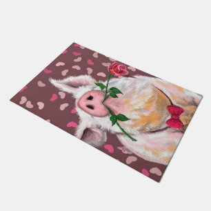 Gentleman Pig - Romantik - Funny - Fußmatte