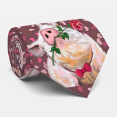 Gentleman Pig - Romantik - Funny Krawatte (Gerollt)