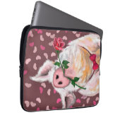 Gentleman Pig - Romantik - Funny Laptopschutzhülle (Vorne Rechts)