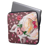 Gentleman Pig - Romantik - Funny Laptopschutzhülle (Vorderseite Links)