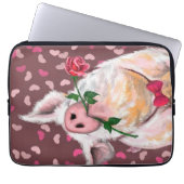 Gentleman Pig - Romantik - Funny Laptopschutzhülle (Vorderseite)