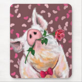 Gentleman Pig - Romantik - Funny Mousepad (Vorne)