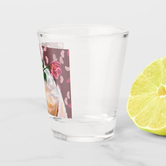 Gentleman Pig - Romantik - Funny Schnapsglas (Rechts)