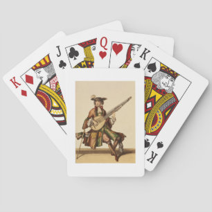 Gentleman Playing the Angelica, flache Fashion, c. Spielkarten
