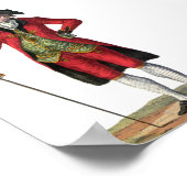 Gentleman Red Anzug French Fashion Design Zeichnen Poster (Ecke)