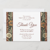 Gentleman Red Fox in Victorian Evening Attire Dankeskarte (Rückseite)