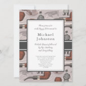 Gentleman Retirement Party oder Geburtstag Vintag Einladung (Vorderseite)