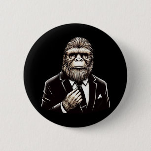 Gentleman Sasquatch - Funny Bigfoot Button