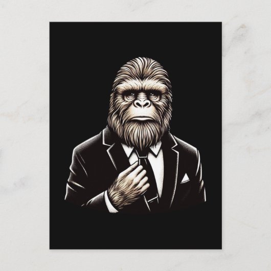 Gentleman Sasquatch - Funny Bigfoot Postkarte (Vorderseite)