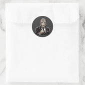 Gentleman Sasquatch - Funny Bigfoot Runder Aufkleber (Tasche)